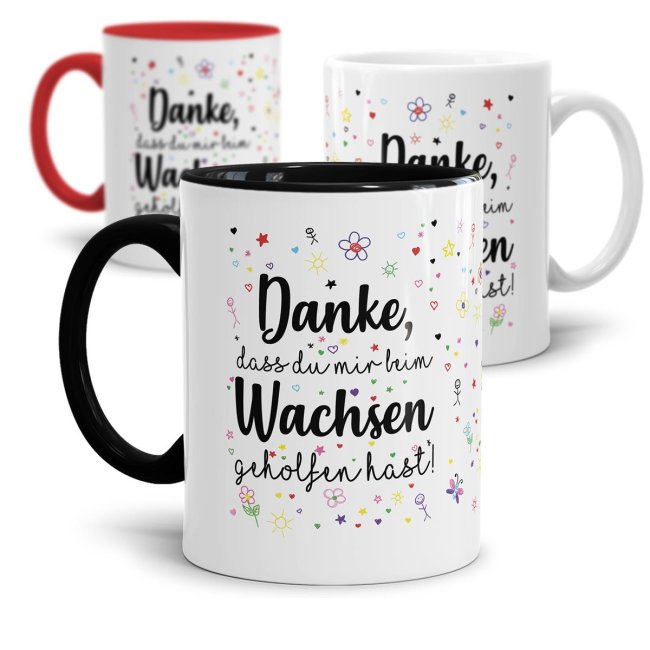 Tasse f&uuml;r Erzieher - Danke, dass Du uns beim Wachsen geholfen hast