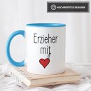 Tasse f&uuml;r Erzieher - Erzieher mit Herz