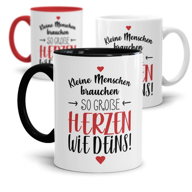 Tasse - Kleine Menschen brauchen gro&szlig;e Herzen