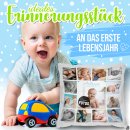 Namenskissen f&uuml;r Jungen - 1. Lebensjahr - mit Fotos...