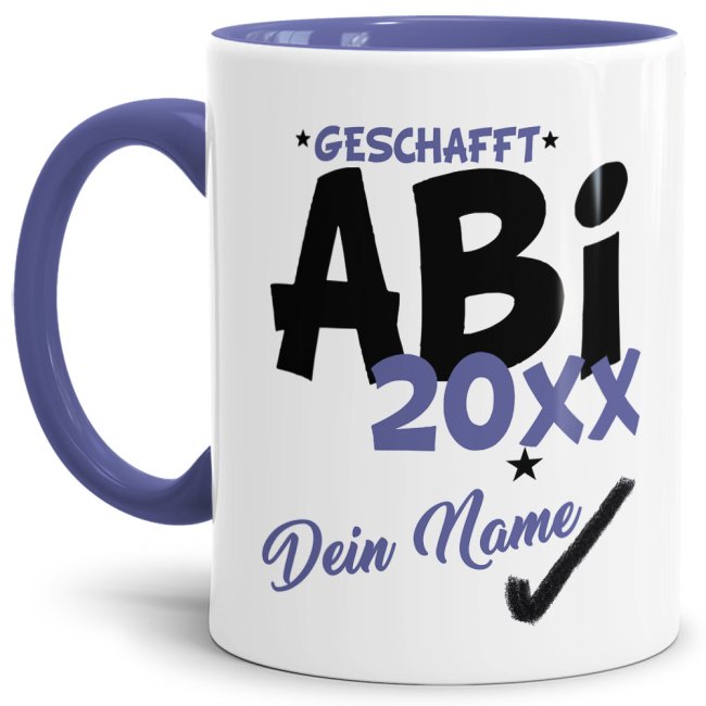 Tasse - Abi geschafft 20XX - mit Wunschname