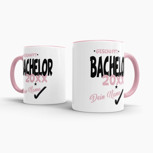 Tasse - Bachelor geschafft 20XX - mit Wunschname -