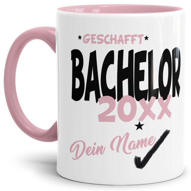 Tasse - Bachelor geschafft 20XX - mit Wunschname -