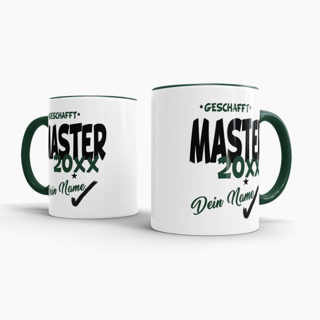 Tasse - Master geschafft 20XX - mit Wunschname