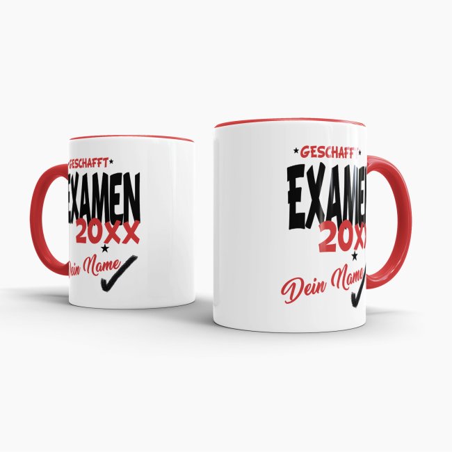 Tasse - Examen geschafft 20XX - mit Wunschname