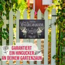 Outdoorschild - Herzlich Willkommen bei Familie - Name -...