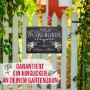 Outdoorschild - Herzlich willkommen bei - Name -...