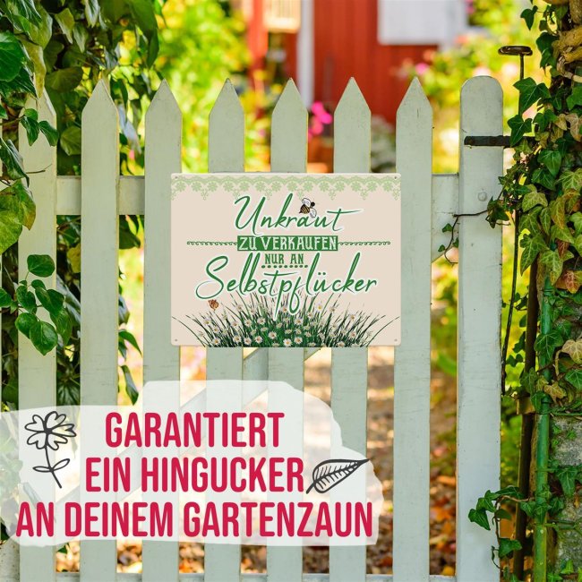 Outdoorschild - Unkraut zu verkaufen