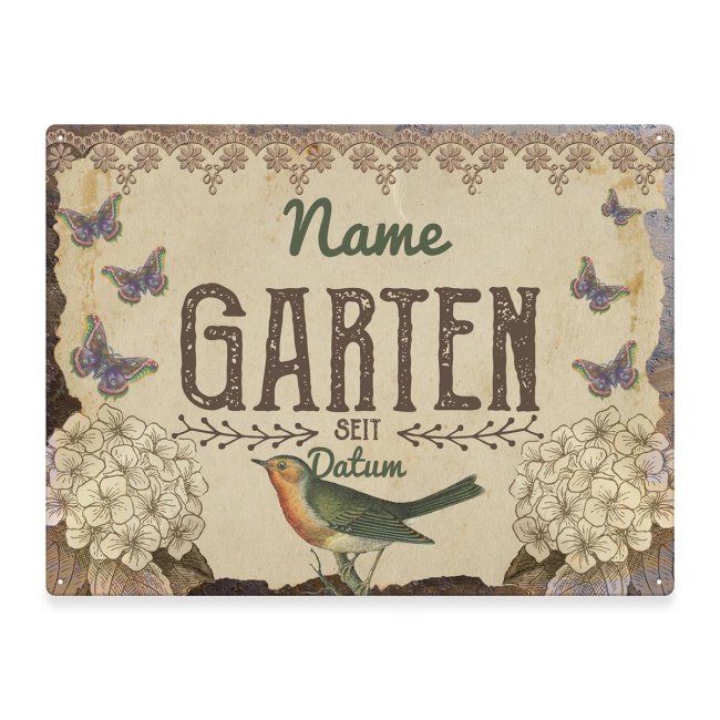 Outdoorschild - Garten seit - Name &amp; Datum