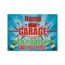 Outdoorschild - Werkstatt - Name Garage - Bier dabei?...