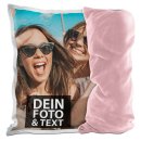 Fotokissenbezug flauschig-weich - R&uuml;ckseite Rosa -...