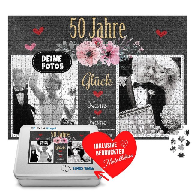 Fotopuzzle zum 50. Hochzeitstag - Geschenk zur goldenen Hochzeit