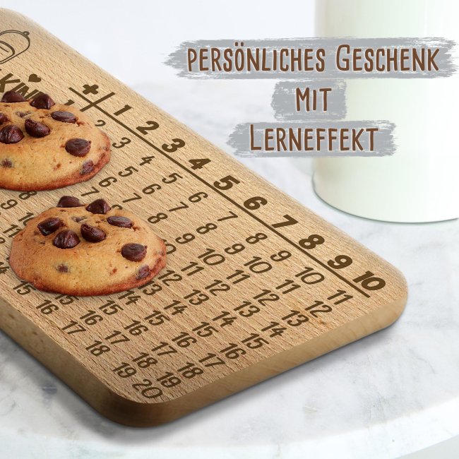 Holzbrettchen mit Gravur - Dein Einspluseins - personalisierbar mit Name