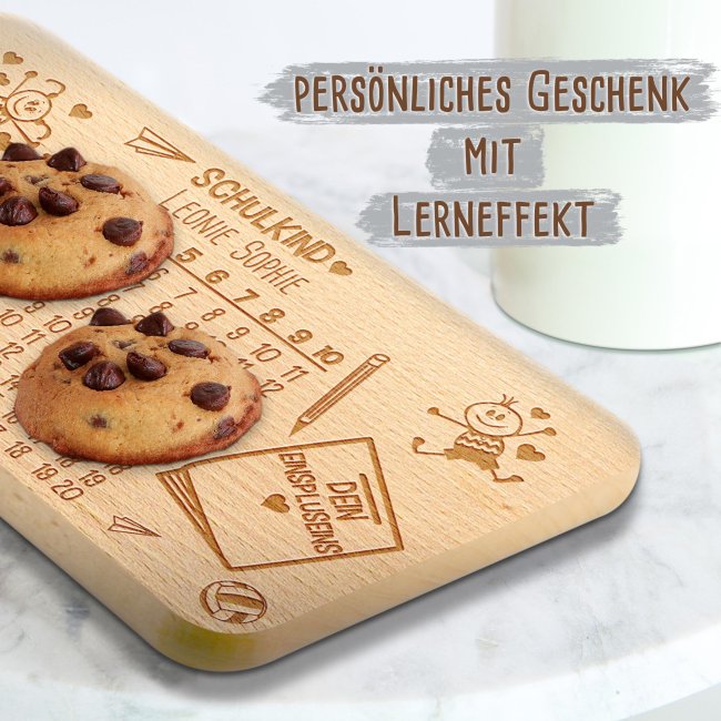 Holzbrettchen mit Gravur - Dein 1 + 1 - personalisierbar mit Name