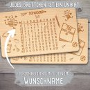 Holzbrettchen mit Gravur - Dein 1 + 1 - personalisierbar...