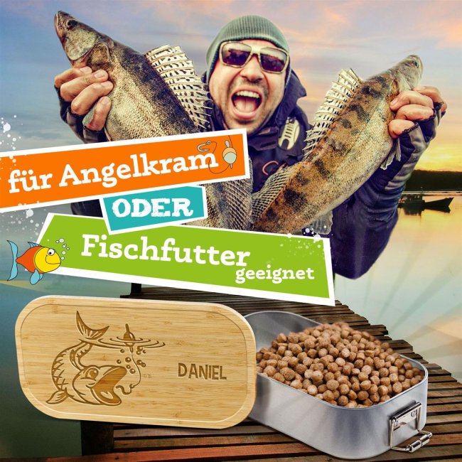 Brotdose mit Name gravieren - Fisch