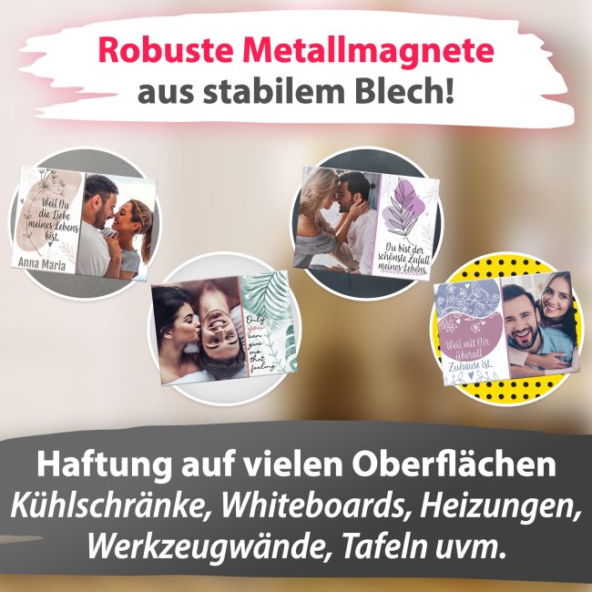 Fotomagnet - Liebe meines Lebens - mit Name personalisierbar