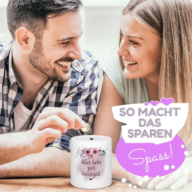 Spardose zur Hochzeit - Alles Liebe