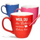 Mahlwerck Tasse XXL aus Porzellan mit Gravur - Liebe...