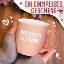 Samtig-matte Porzellantasse mit Gravur - XXL Jumbotasse -...