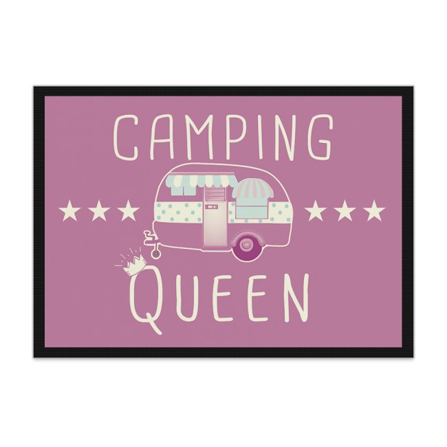 Lustige Fu&szlig;matte Camping - Camping Queen