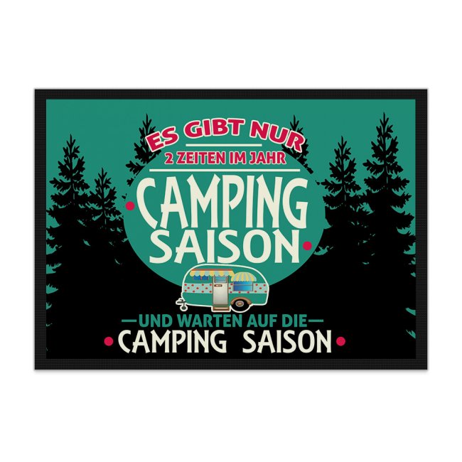 Lustige Fu&szlig;matte Camping - Camping Saison