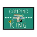 Camping Fu&szlig;matte mit lustigem Spruch - Camping King...
