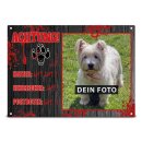 Hunde-Outdoorschild - Katzen, Einbrecher, Postboten mit Foto