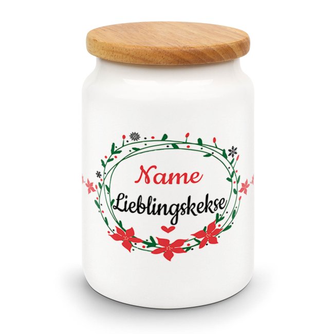 Keksdose f&uuml;r Weihnachtskekse - personalisierbar mit Name