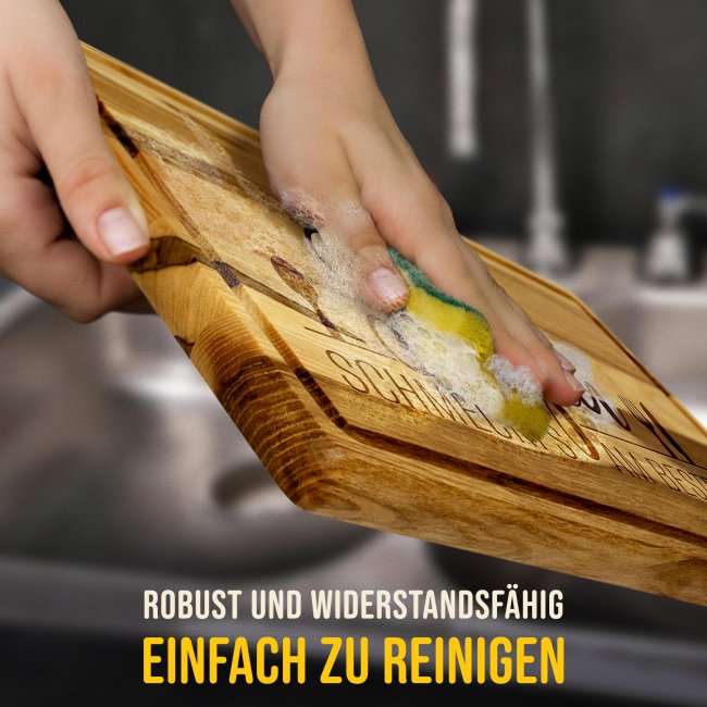 Gro&szlig;es Schneidebrett mit Gravur - Bei Papa schmeckts am besten