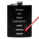 Flachmann personalisierbar mit Textgravur - 225 ml in...