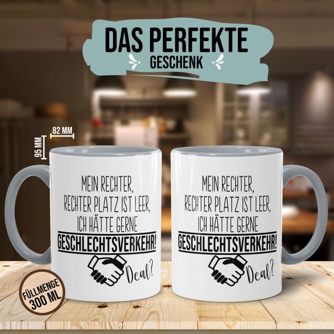 Tasse - Mein rechter Platz ist leer