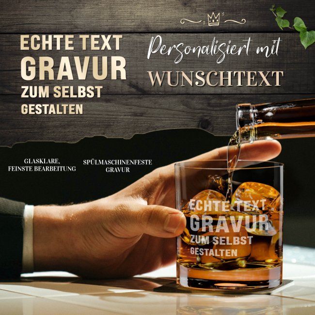 Personalisiertes Whiskyglas mit Gravur selbst gestalten - 500 ml