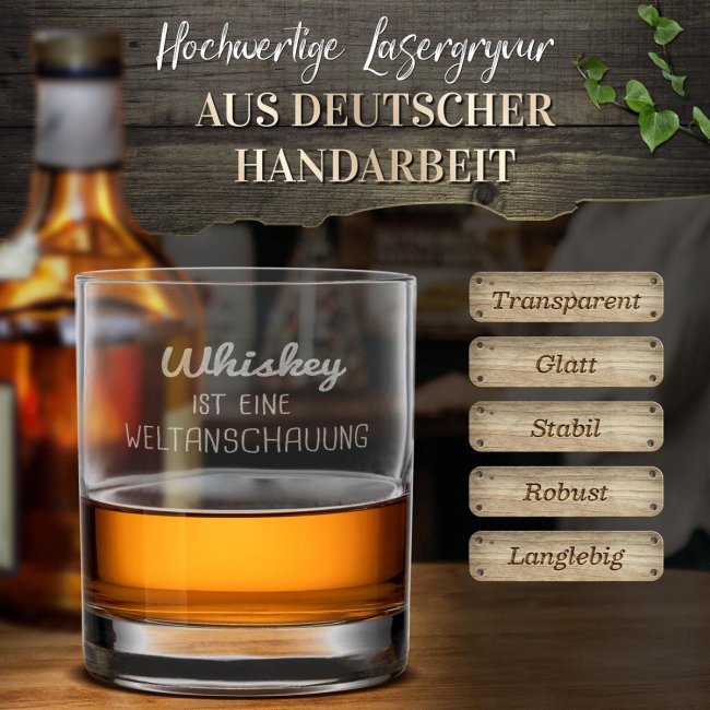 Personalisiertes Whiskyglas mit Gravur selbst gestalten - 500 ml