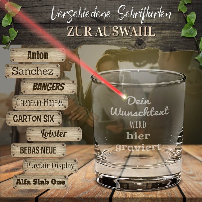 Personalisiertes Whiskyglas mit Gravur selbst gestalten - 500 ml