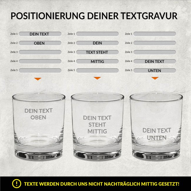 Personalisiertes Whiskyglas mit Gravur selbst gestalten - 500 ml