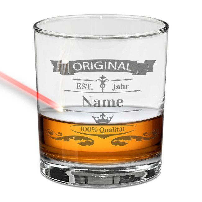 Whiskyglas - Original-Jahr &amp; Name - 300 ml