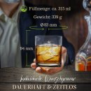 Whiskyglas - Echter Genie&szlig;er-Jahr &amp; Name - 300 ml