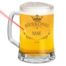 Glas-Bierkrug - Bierk&ouml;nig-Name - 500 ml - mit Henkel