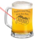 Glas-Bierkrug - Hopfen und Malz - OnDemand 450 ml - mit...