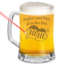 Glas-Bierkrug - Hopfen und Malz - OnDemand 500 ml - mit...