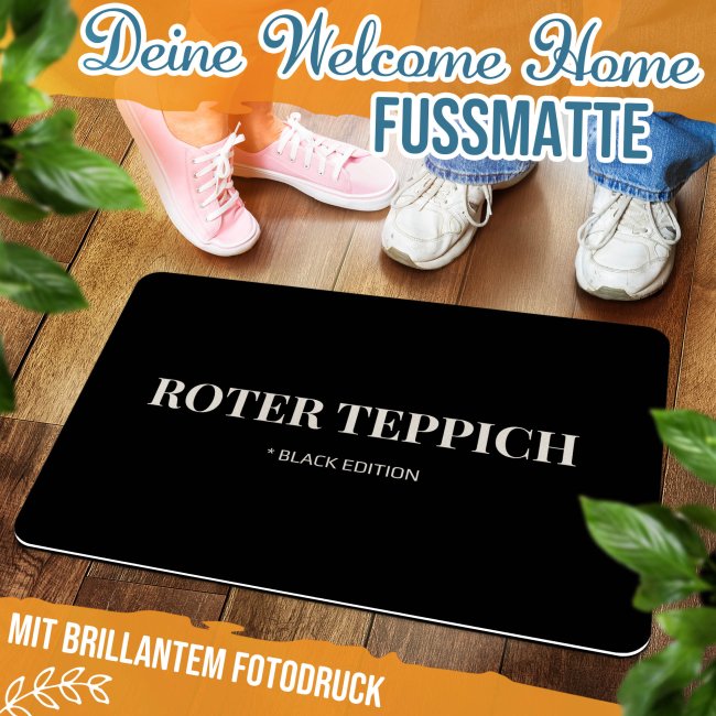 Filz-Fu&szlig;matte - Roter Teppich - 60 x 40 cm