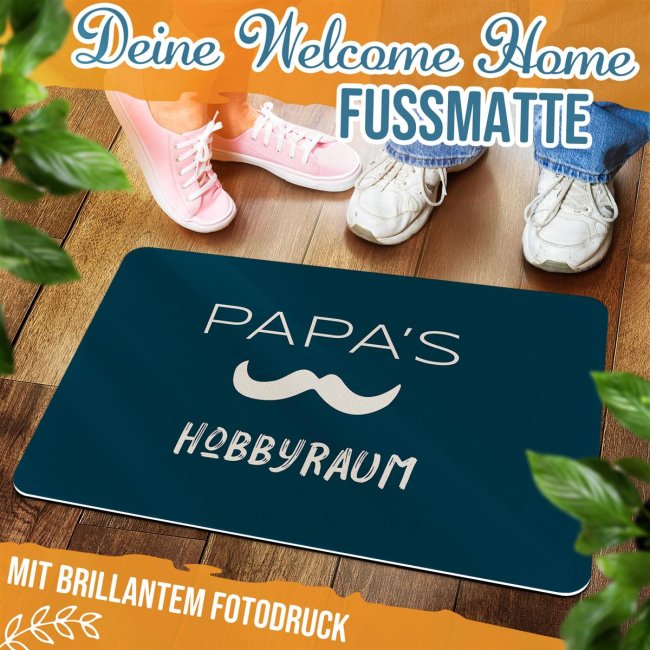 Filz-Fu&szlig;matte - PAPA&acute;s Hobbyraum - 60 x 40 cm