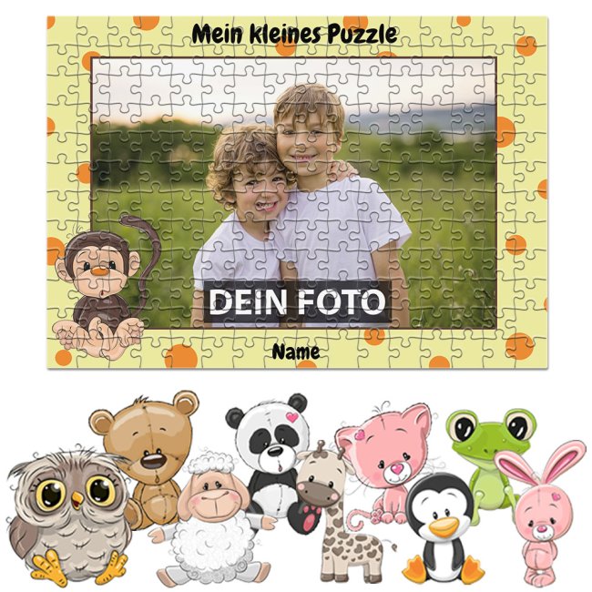 Fotopuzzle f&uuml;r Kinder selbst gestalten - Mein kleines Puzzle mit Name - Tier - mit Name