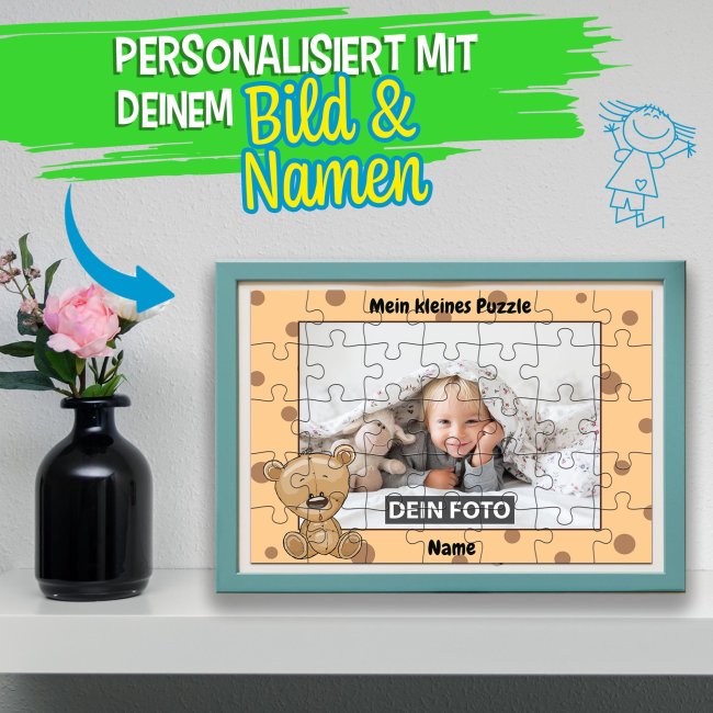 Fotopuzzle f&uuml;r Kinder selbst gestalten - Mein kleines Puzzle mit Name - Tier - mit Name