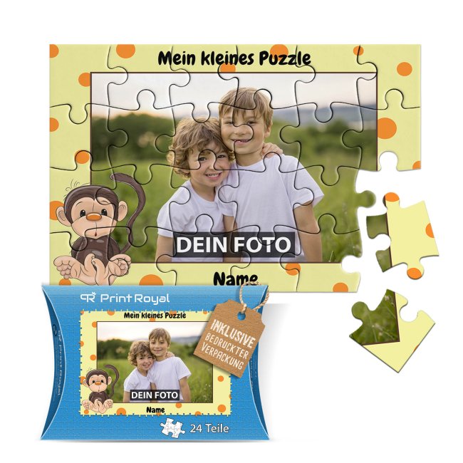 Fotopuzzle f&uuml;r Kinder selbst gestalten - Mein kleines Puzzle mit Name - Tier - mit Name