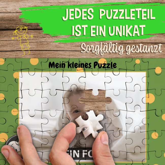 Fotopuzzle f&uuml;r Kinder selbst gestalten - Mein kleines Puzzle mit Name - Pinguin - 120 Teile