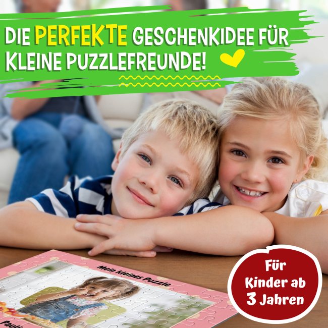 Fotopuzzle f&uuml;r Kinder selbst gestalten - Mein kleines Puzzle mit Name - Schaf - 70 Teile