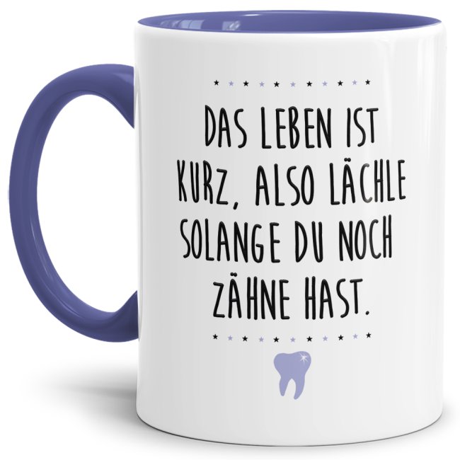 Berufe-Tasse - Lächle solange du noch Zähne hast - Cambridge Blau