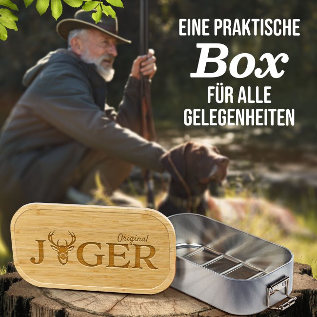 Brotdose mit Gravur - J&auml;ger Original